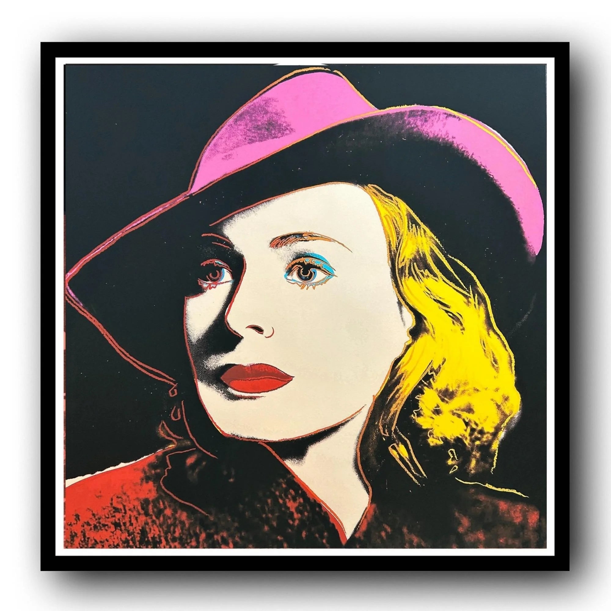 Andy Warhol portrait of Ingrid Berman from the film Casablanca.